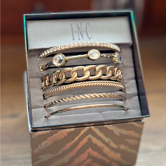 INC international Concepts-Gold Braid Bangle (6) Set! - Picture 3 of 11